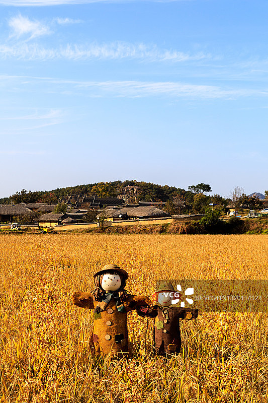 韩国安东河回村风光图片素材