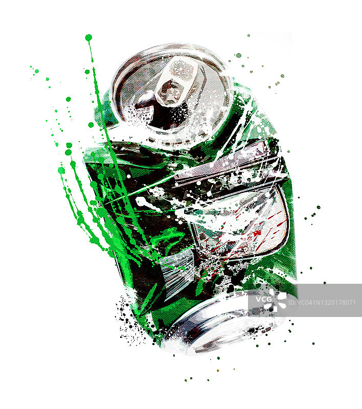 啤酒罐插画图片素材