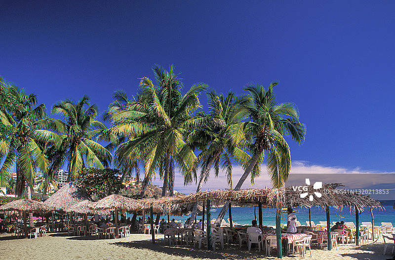 加勒比海滩餐厅图片素材