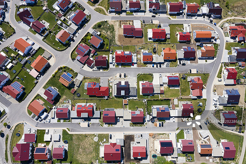 住宅区房屋鸟瞰图片素材