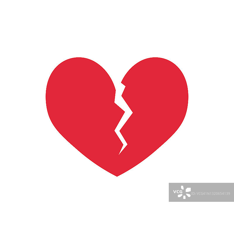 破碎的心矢量图图片素材