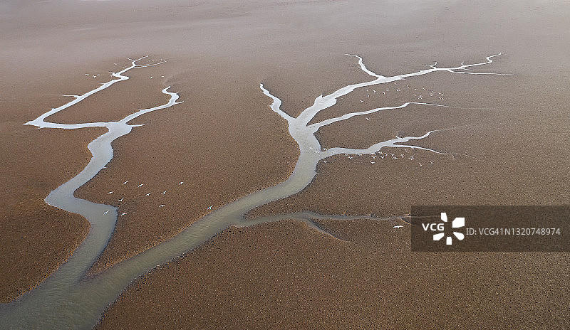 地球上河流的航拍景色图片素材