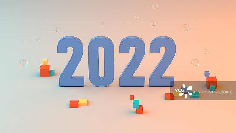 2022新年数字概念更新图片素材