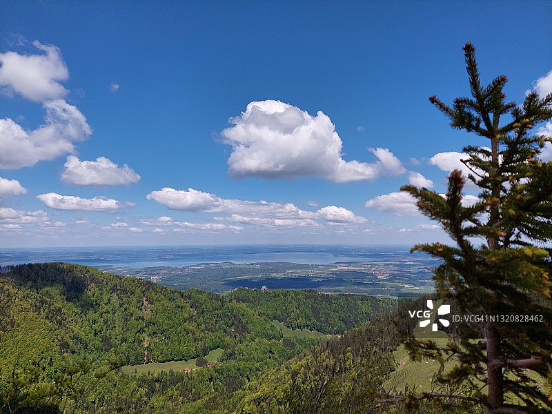 山脉和湖景图片素材