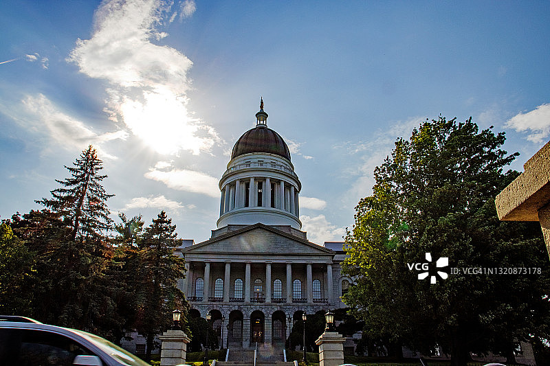 美国缅因州奥古斯塔的州议会大厦图片素材