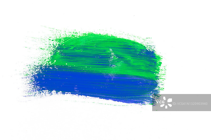 绿蓝色笔刷笔触图片素材