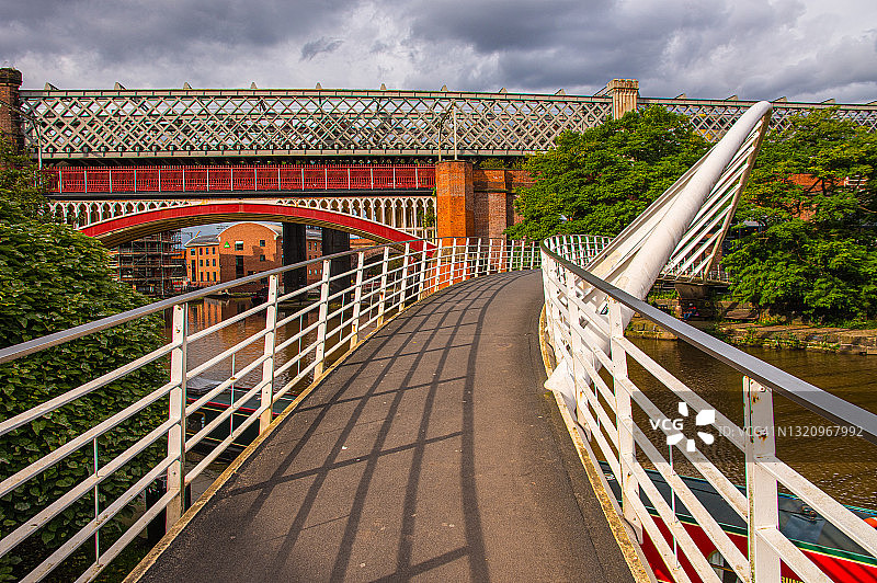 英国曼彻斯特卡斯尔菲尔德历史运河图片素材