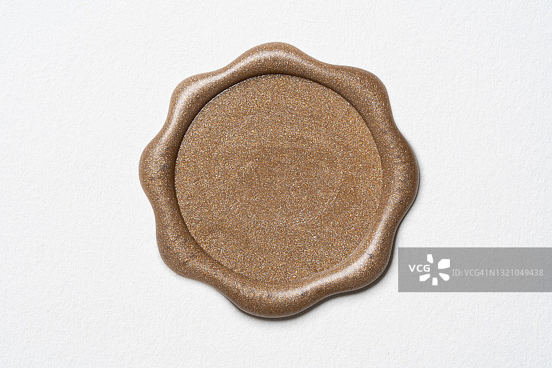 青铜色火漆印章图片素材