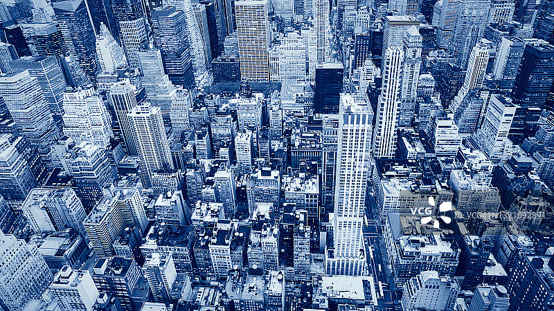 曼哈顿中城城市景观鸟瞰图片素材