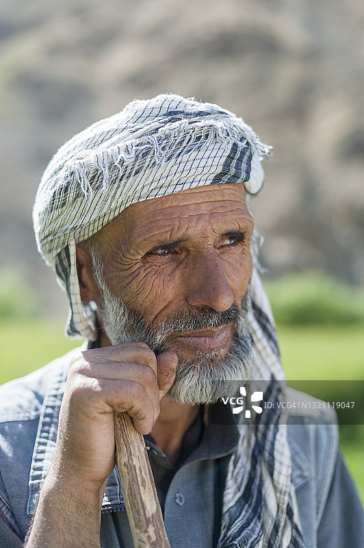 潘杰希尔山谷的农民图片素材