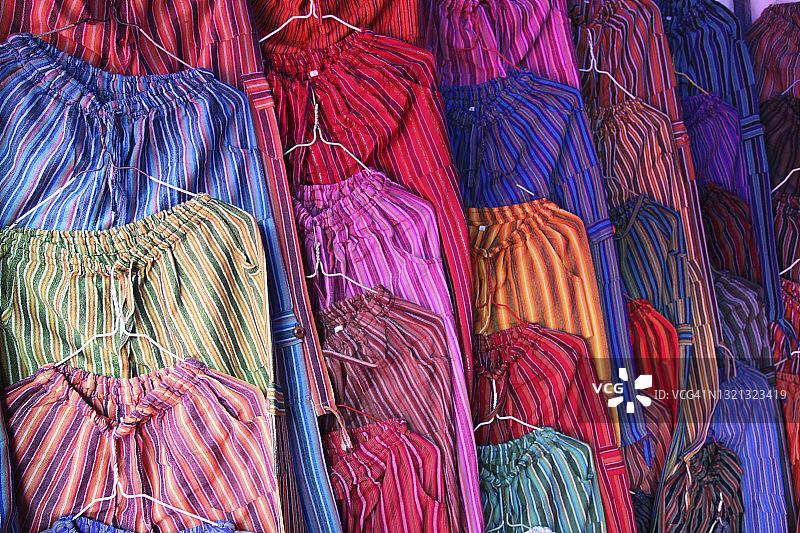 彩色睡衣特写图片素材