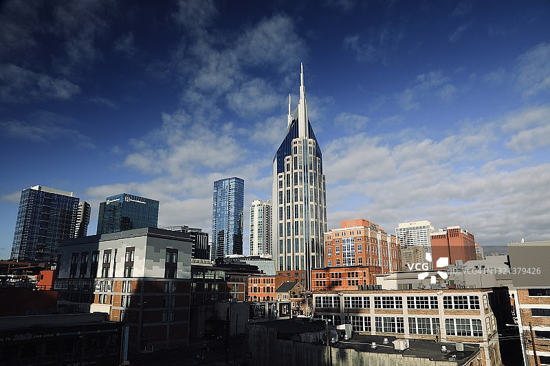 田纳西州纳什维尔市中心天际线图片素材