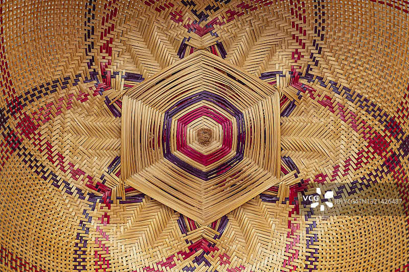 手工编织竹子背景全画幅照片图片素材