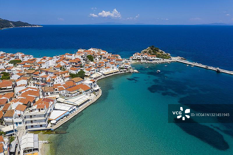 希腊萨摩斯岛科卡里航拍图片素材