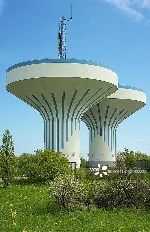 瑞典斯科纳于斯塔德的水塔图片素材