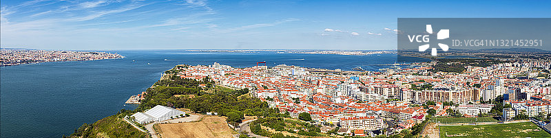 里斯本城市天际线全景图片素材
