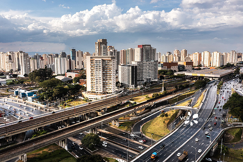 巴西圣保罗市鸟瞰图 - Radial Leste - Tatuape图片素材