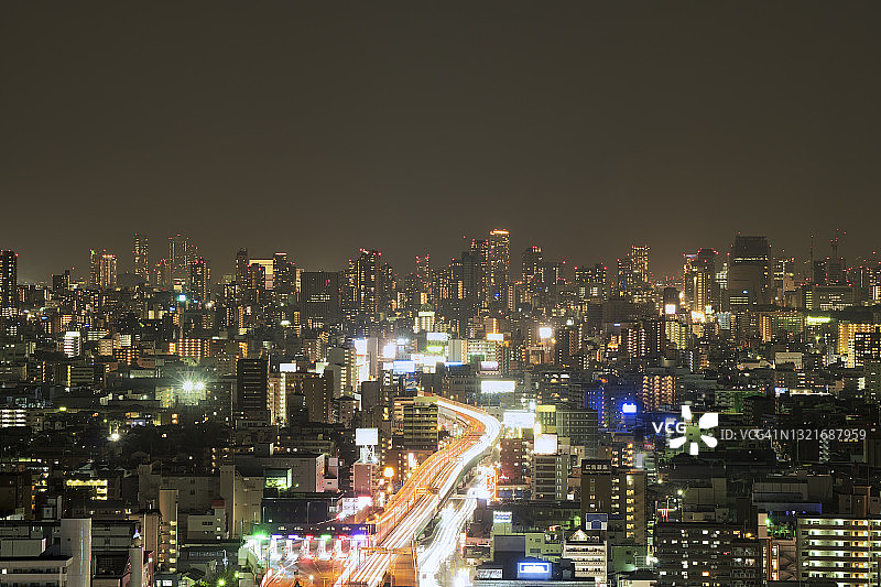大阪高速公路天际线图片素材
