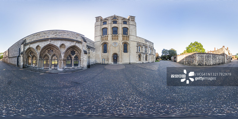 诺福克郡诺维奇大教堂360度全景图图片素材