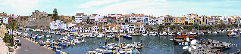 梅诺卡岛休达德拉城市全景图片素材