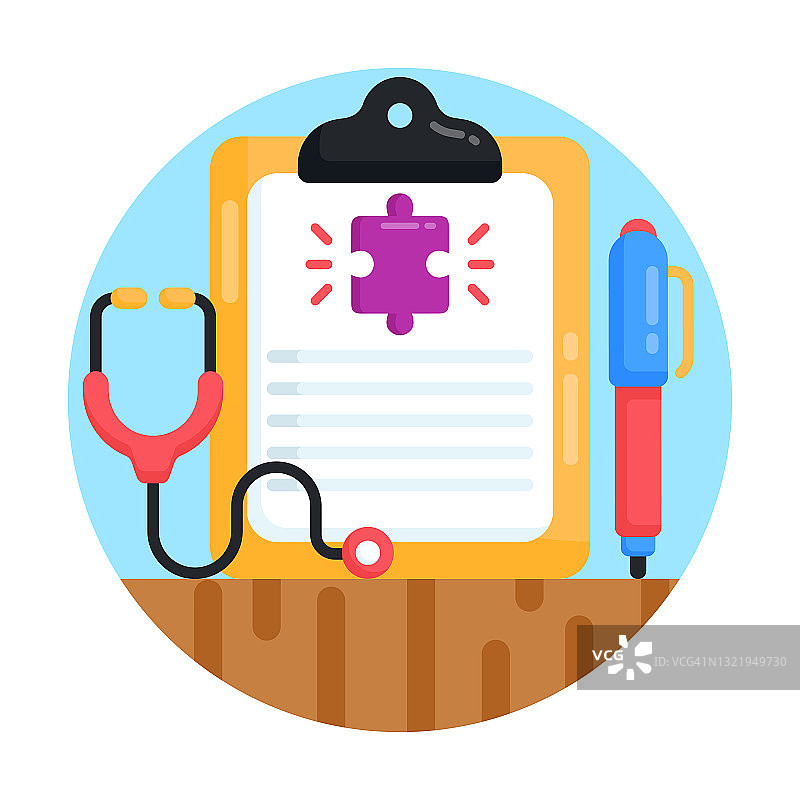 自闭症报告图片素材