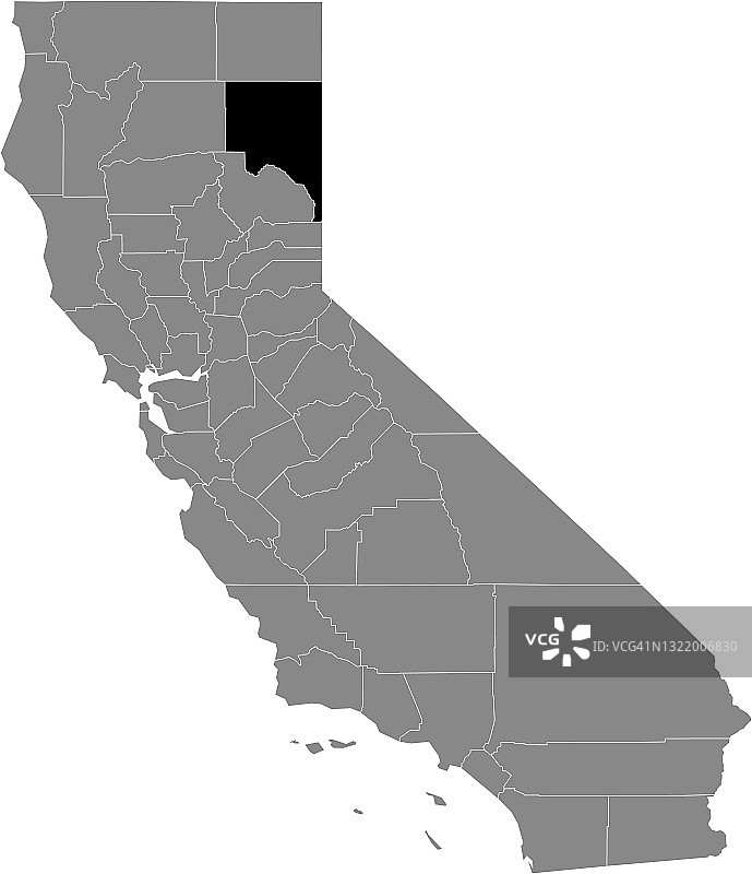 美国加利福尼亚州拉森县位置图图片素材