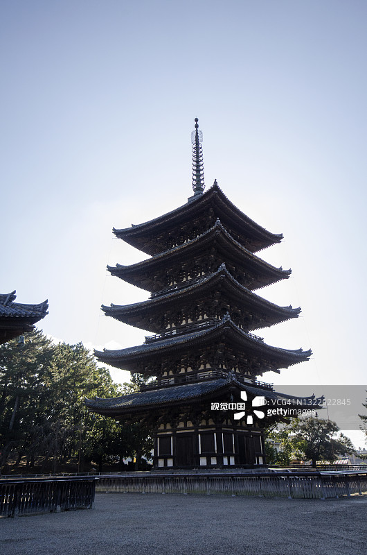 日本奈良兴福寺五重塔图片素材