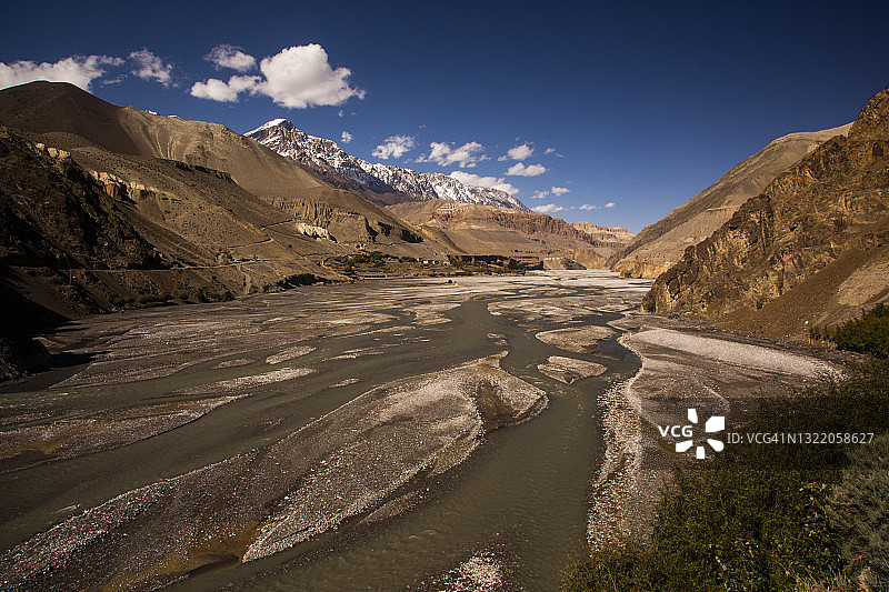 尼泊尔木斯塘地区：卡格贝尼村和藏族聚居区景观图片素材