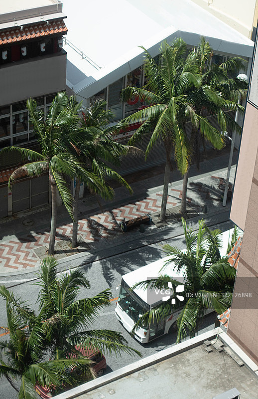 日本那霸市的城市街道图片素材