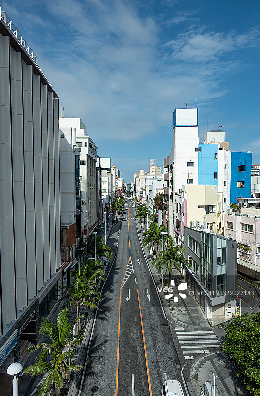 日本那霸市的城市街道图片素材