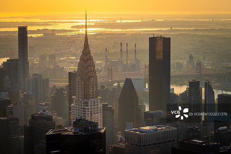 纽约市与克莱斯勒大厦图片素材