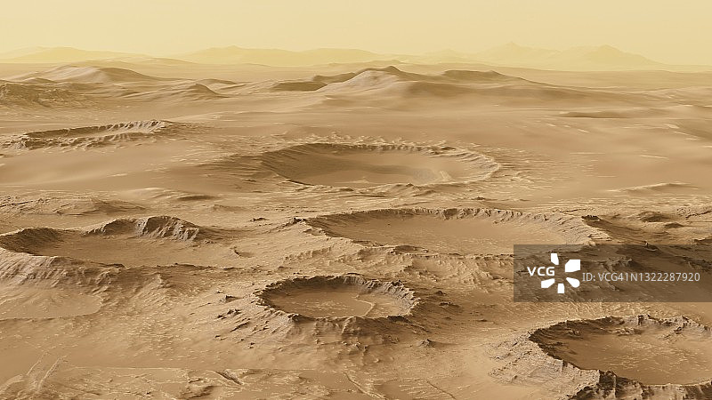 火星地貌的航拍景色图片素材
