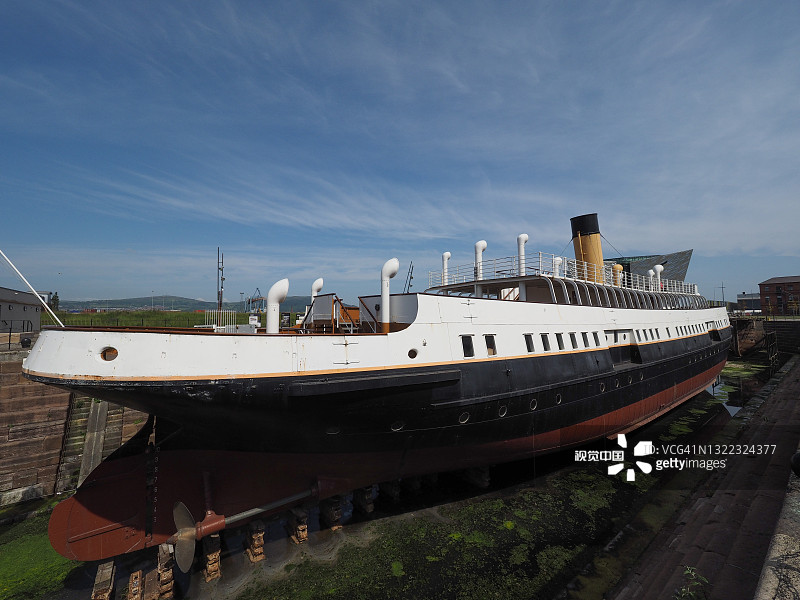 贝尔法斯特的游牧号泰坦尼克接驳船图片素材