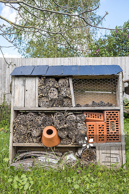 草地上的昆虫旅馆图片素材