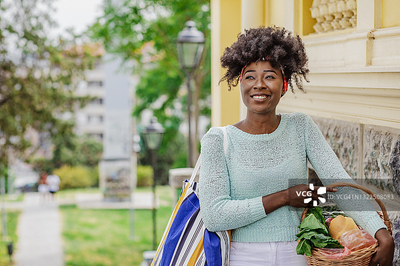 可持续食品杂货购物图片素材