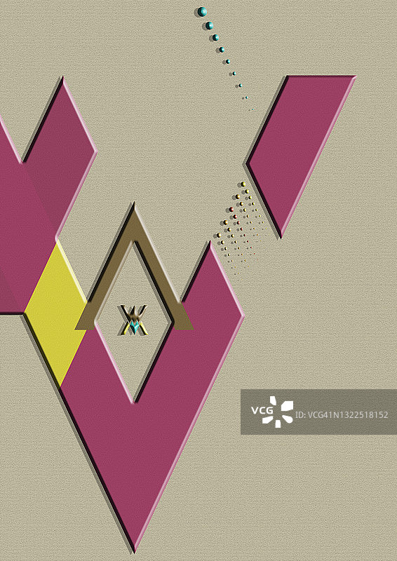 A4纸上的几何形状图片素材