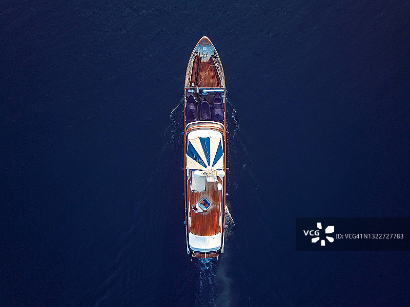 机动游艇航拍图片素材