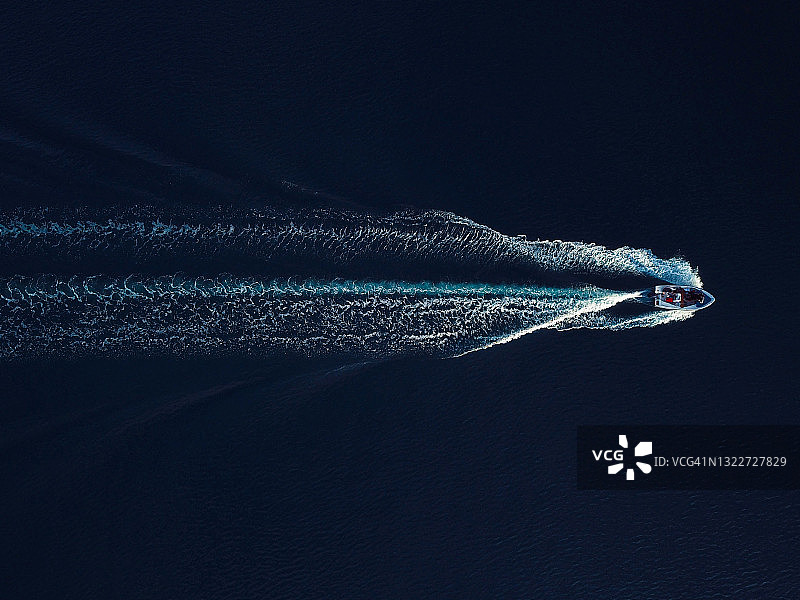 航拍快艇图片素材