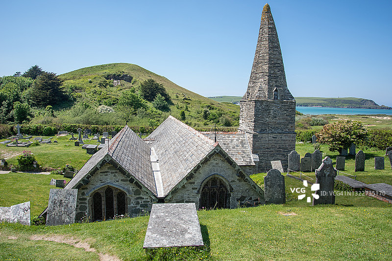 康沃尔圣埃诺多克教堂图片素材