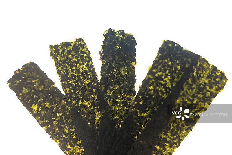 白色背景上的海苔零食图片素材