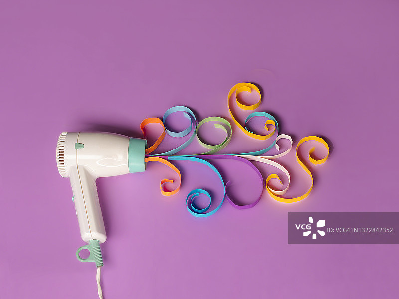 吹热风的吹风机概念设计图片素材