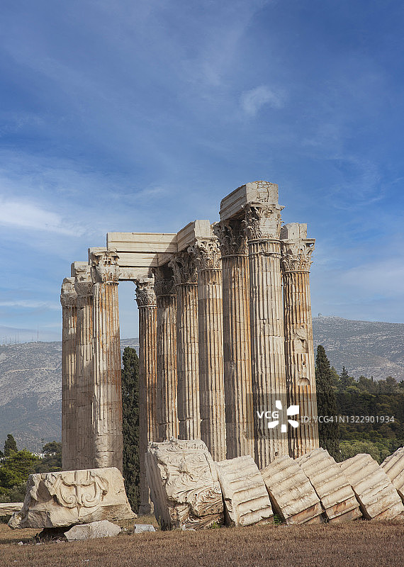 雅典，奥林匹亚宙斯神庙图片素材