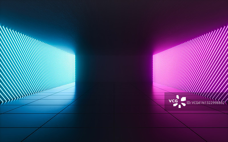 LED灯空房间图片素材