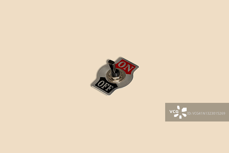 粉彩背景上的拨动开关图片素材