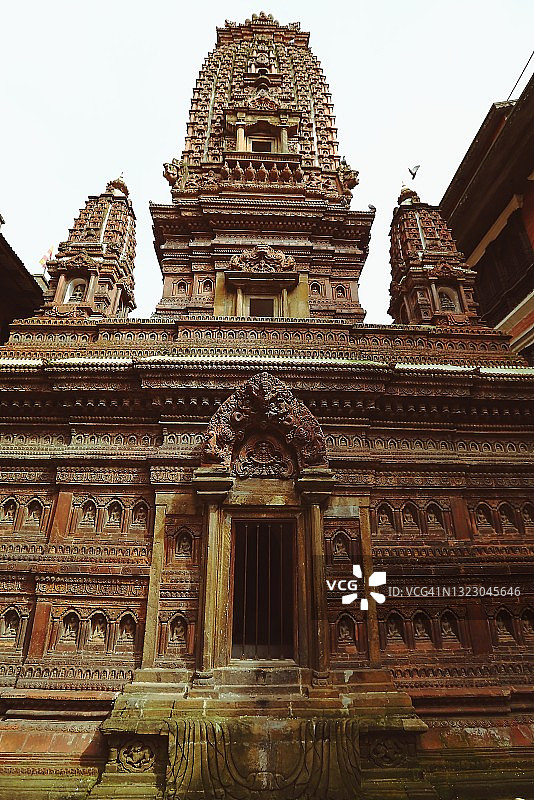 印度教摩诃菩提寺的古代石雕图片素材