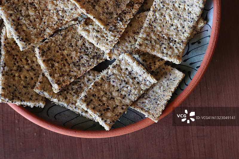 奇亚籽燕麦饼干图片素材