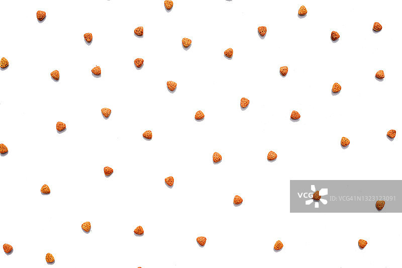 带有宠物食品的白色背景图片素材