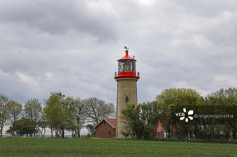 施塔伯胡克灯塔，费马恩岛，石勒苏益格-荷尔斯泰因州，德国图片素材