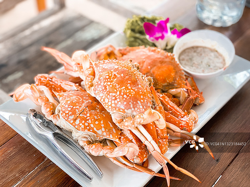 华欣海鲜螃蟹派对，泰国美食图片素材