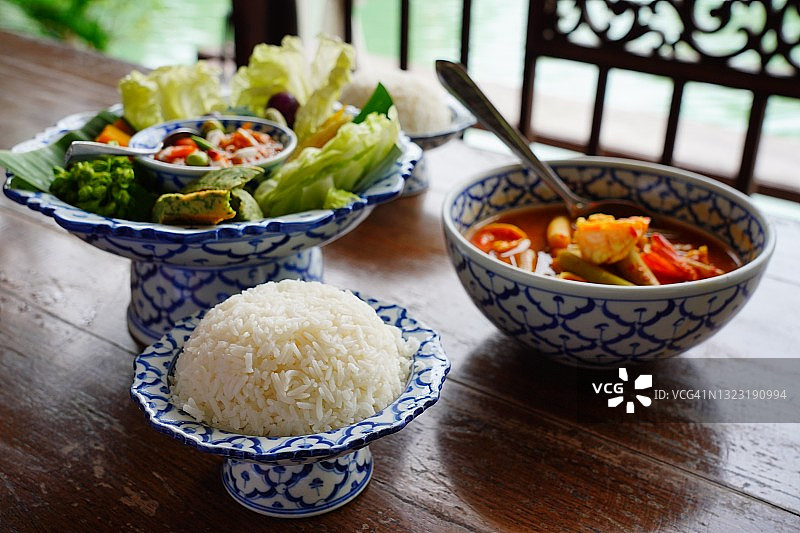 泰国食品或泰国辣椒酱套餐图片素材